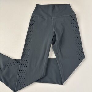 Majesty Fit Leggings Women's Size Small Millstone Gray Nylon/Spandex Cut-Outs